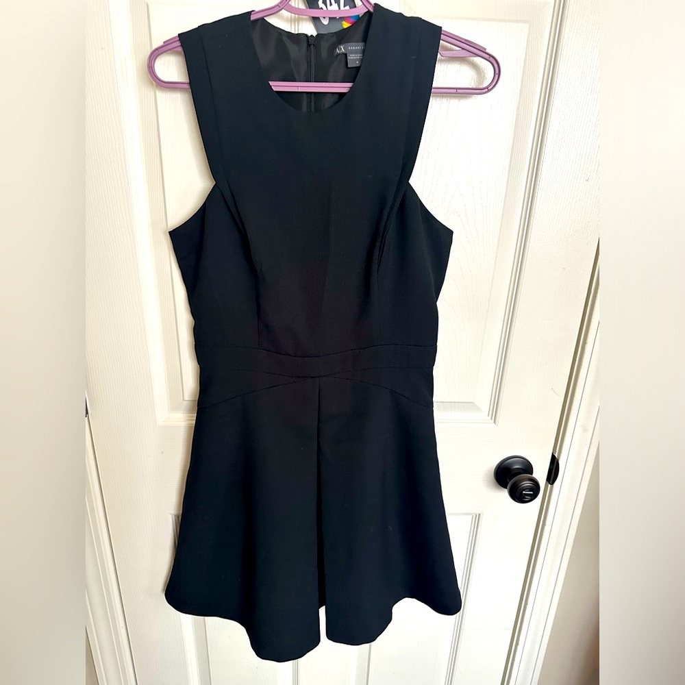 Armani Exchange—Elegant Black Sleeveless Dress